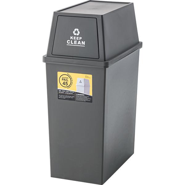 スタッキングペール 45L　LFS-761 ゴミ箱 45L ダストボックス 屋外 屋内 スタッキング ごみ箱 分別ゴミ箱 キッチン フラップロック スタッキングペール マット | 東谷 | 01