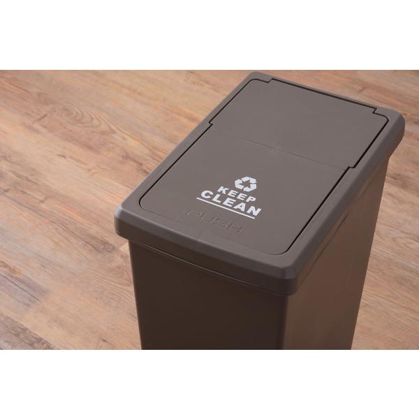 スライドペール　30L　LFS-762 ゴミ箱 ダストボックス 屋外 屋内 キャスター付き ポリプロピレン ごみ箱 分別ゴミ箱 キッチン スライドロック式 スライドペール | 東谷 | 06