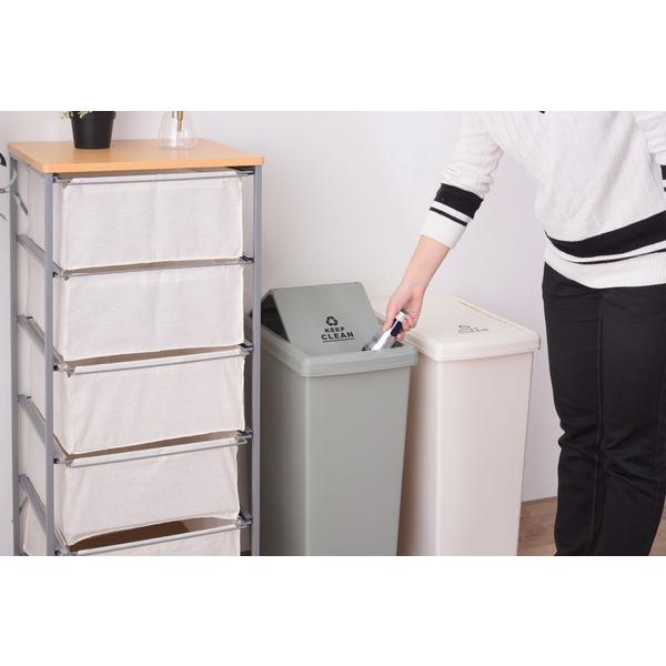 スライドペール 45L　LFS-763 ゴミ箱 ダストボックス 屋外 屋内 キャスター付き ポリプロピレン ごみ箱 分別ゴミ箱 キッチン スライドロック式 スライドペール | 東谷 | 15
