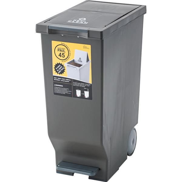 スライドペダルペール 45L LFS-764 ゴミ箱 ダストボックス 屋外 屋内 キャスター付き ごみ箱 分別ゴミ箱 キッチン ペダル式 スライドペダルペール | 東谷 | 01