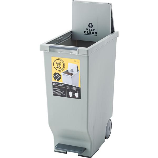 スライドペダルペール 45L LFS-764 ゴミ箱 ダストボックス 屋外 屋内 キャスター付き ごみ箱 分別ゴミ箱 キッチン ペダル式 スライドペダルペール | 東谷 | 15