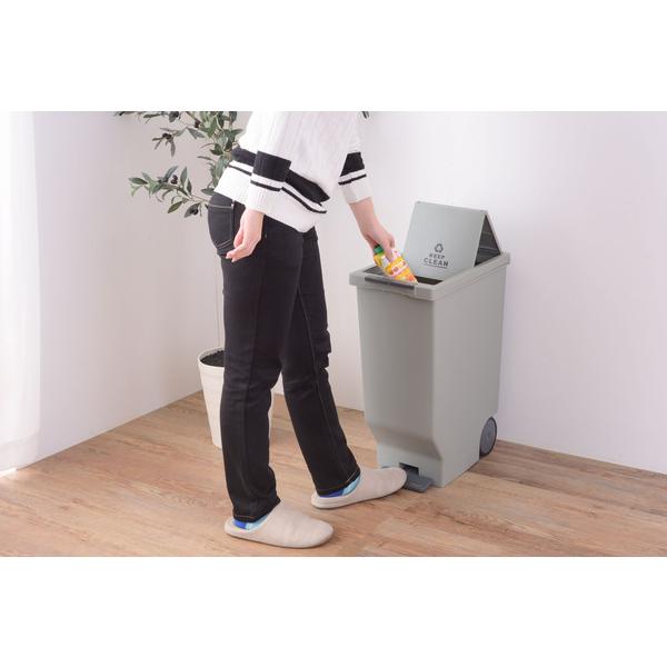 スライドペダルペール 45L LFS-764 ゴミ箱 ダストボックス 屋外 屋内 キャスター付き ごみ箱 分別ゴミ箱 キッチン ペダル式 スライドペダルペール | 東谷 | 20