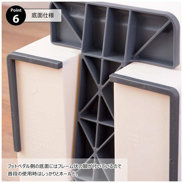 スライドペダルペール 45L LFS-764 ゴミ箱 ダストボックス 屋外 屋内 キャスター付き ごみ箱 分別ゴミ箱 キッチン ペダル式 スライドペダルペール | 東谷 | 10