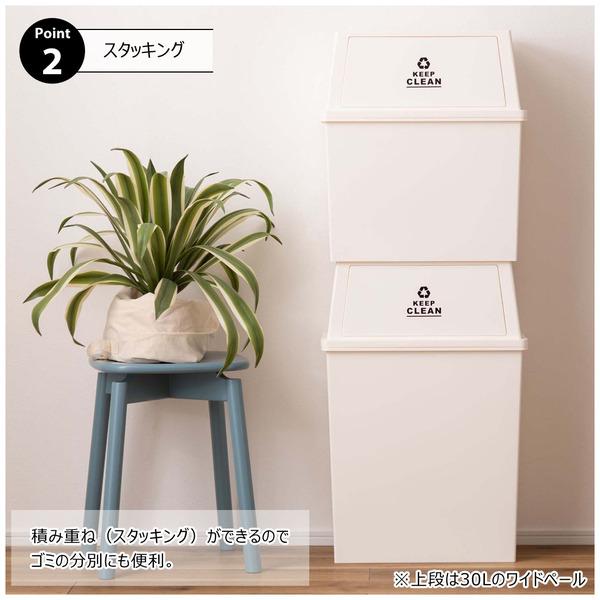 スタッキングペール45L ワイド LFS-768 ダストボックス ゴミ箱 トラッシュカン キッチン 分別 ゴミ 積み重ね可 | 東谷 | 06