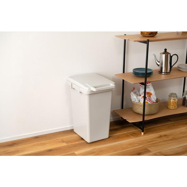 ワンハンドトラッシュカン 45L LFS-845 ゴミ箱 ごみ箱 ダストボックス シンプル おしゃれ コンテナスタイル ベージュ グリーン ネイビー | 東谷 | 18