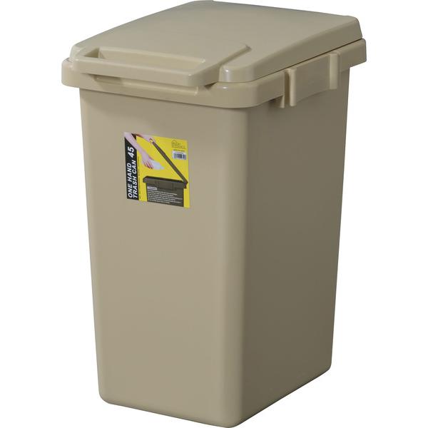 ワンハンドトラッシュカン 45L LFS-845 ゴミ箱 ごみ箱 ダストボックス シンプル おしゃれ コンテナスタイル ベージュ グリーン ネイビー | 東谷 | 01