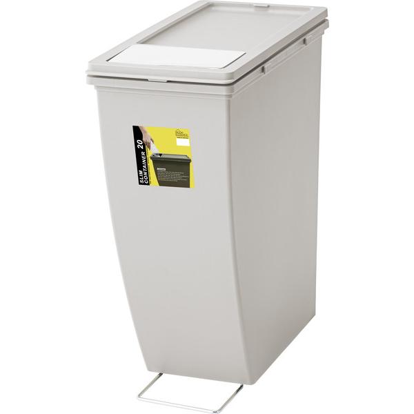 スリムコンテナ LFS-847 ダストボックス 20L ゴミ箱 ふた付き キッチン インテリア おしゃれ 北欧 新生活 スタッキング ベージュ グリーン ネイビー | 東谷 | 14