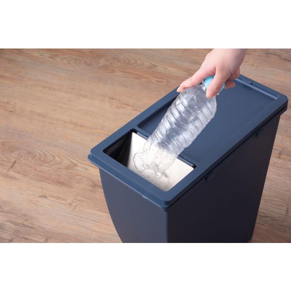 スリムコンテナ LFS-847 ダストボックス 20L ゴミ箱 ふた付き キッチン インテリア おしゃれ 北欧 新生活 スタッキング ベージュ グリーン ネイビー | 東谷 | 20