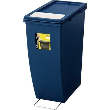 スリムコンテナ LFS-847 ダストボックス 20L ゴミ箱 ふた付き キッチン インテリア おしゃれ 北欧 新生活 スタッキング ベージュ グリーン ネイビー | 東谷 | 03