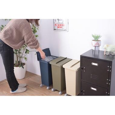 スライドコンテナ LFS-848 ダストボックス 20L ゴミ箱 ふた付き キッチン インテリア おしゃれ 北欧 新生活 ベージュ グリーン ネイビー | 東谷 | 12