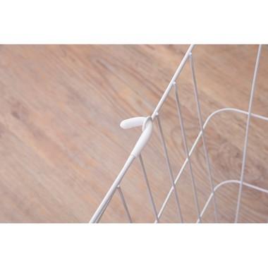 バスケットワゴン LFS-881 2連 取り外し可能 かご ランドリーバスケット 洗濯 カゴ おしゃれ ランドリーボックス 分別 キッチン ワゴン ブラック ホワイト | 東谷 | 19