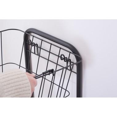 バスケットワゴン LFS-881 2連 取り外し可能 かご ランドリーバスケット 洗濯 カゴ おしゃれ ランドリーボックス 分別 キッチン ワゴン ブラック ホワイト | 東谷 | 10