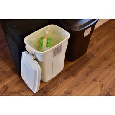 トラッシュカン 30L LFS-934 ゴミ箱 ダストボックス ダストBOX 日本製 ダウンロック式フタ 屋内外兼用 選べる2色 おしゃれ ブラウン ホワイト | 東谷 | 03
