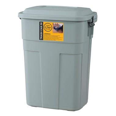 トラッシュカン 50L LFS-936 ダストボックス 大容量 ゴミ箱 おしゃれ フタ付き ふた付き インテリア 屋外 分別 キッチン グリーン ネイビー ホワイト | 東谷 | 01