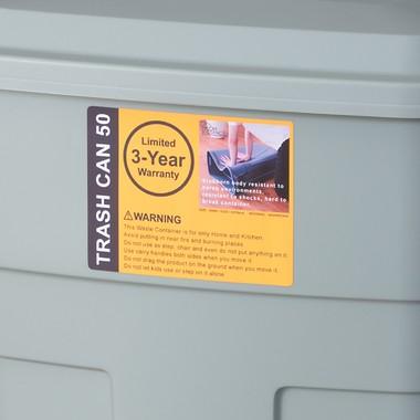 トラッシュカン 50L LFS-936 ダストボックス 大容量 ゴミ箱 おしゃれ フタ付き ふた付き インテリア 屋外 分別 キッチン グリーン ネイビー ホワイト | 東谷 | 10