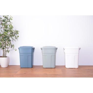 トラッシュカン 50L LFS-936 ダストボックス 大容量 ゴミ箱 おしゃれ フタ付き ふた付き インテリア 屋外 分別 キッチン グリーン ネイビー ホワイト | 東谷 | 04