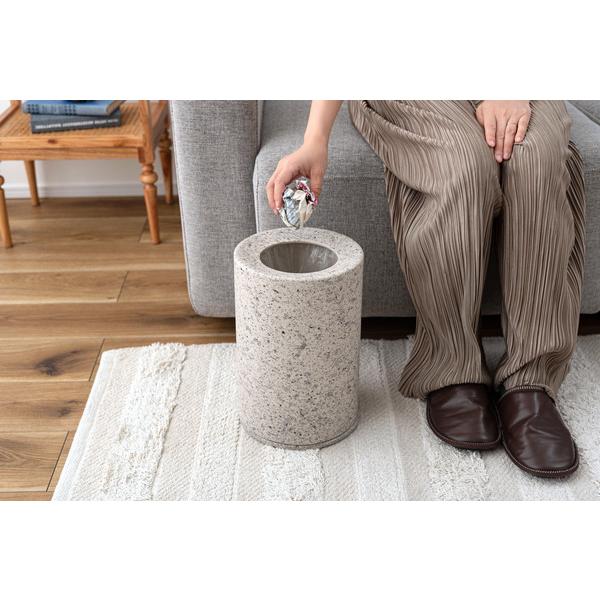 トラッシュカン5L MAR-15 ダストボックス ごみ箱 ゴミ箱 5L 5リットル 二重構造 ゴミ袋が見えない 生活感を抑える 分別 凹凸あり 石目調 | 東谷 | 15