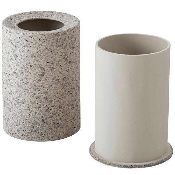 トラッシュカン5L MAR-15 ダストボックス ごみ箱 ゴミ箱 5L 5リットル 二重構造 ゴミ袋が見えない 生活感を抑える 分別 凹凸あり 石目調 | 東谷 | 12