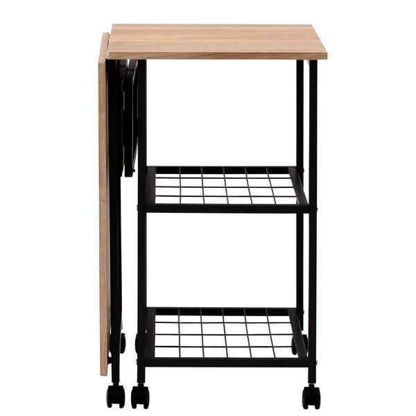 バタフライデスク MIP-60DGY 机 テーブル オープンラック ナチュラル サイドテーブル ワゴン キャスター付き 目隠し収納 スチール デスク | 東谷 | 14