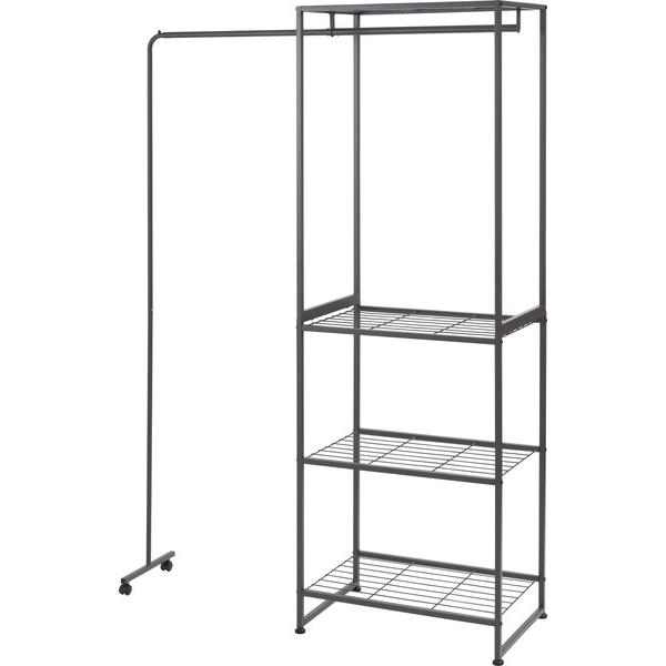 ハンガーラック MIP-66 洋服掛け 洋服収納 スチールラック 1人暮らし 伸縮 アジャスター付き キャスター付き | 東谷 | 01
