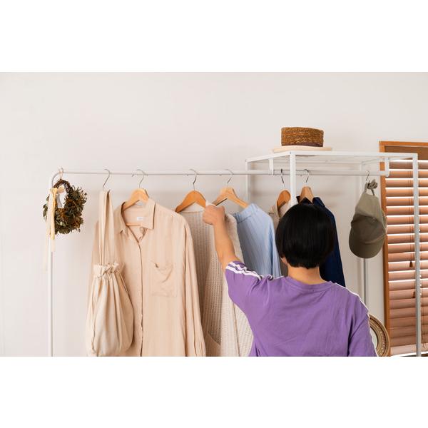 ハンガーラック MIP-66 洋服掛け 洋服収納 スチールラック 1人暮らし 伸縮 アジャスター付き キャスター付き | 東谷 | 18