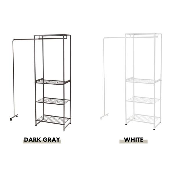 ハンガーラック MIP-66 洋服掛け 洋服収納 スチールラック 1人暮らし 伸縮 アジャスター付き キャスター付き | 東谷 | 10