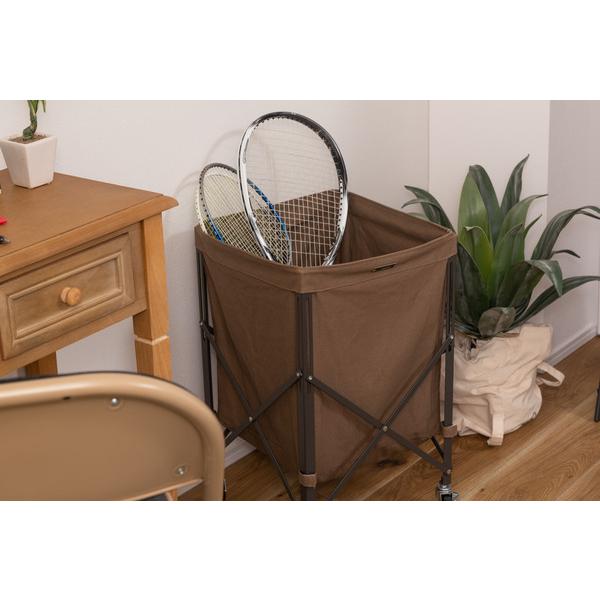 フォールディングバスケットワゴン MIP-74 カート キャスター付き  折りたたみ コンパクト 省スペース スリム | 東谷 | 17