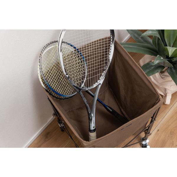 フォールディングバスケットワゴン MIP-74 カート キャスター付き  折りたたみ コンパクト 省スペース スリム | 東谷 | 18