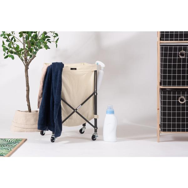 フォールディングバスケットワゴン MIP-74 カート キャスター付き  折りたたみ コンパクト 省スペース スリム | 東谷 | 19