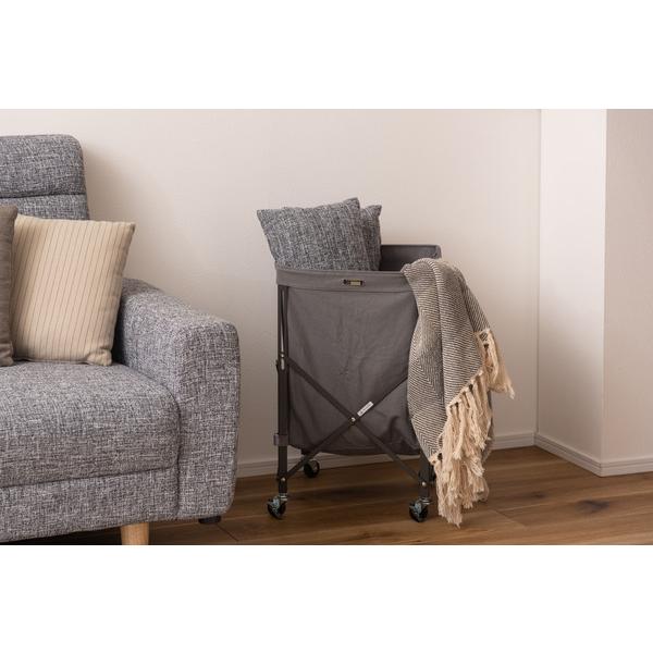 フォールディングバスケットワゴン MIP-74 カート キャスター付き  折りたたみ コンパクト 省スペース スリム | 東谷 | 20