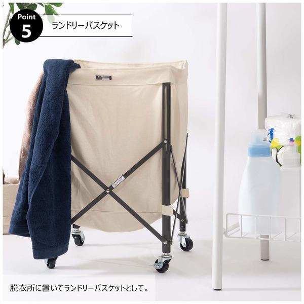 フォールディングバスケットワゴン MIP-74 カート キャスター付き  折りたたみ コンパクト 省スペース スリム | 東谷 | 09