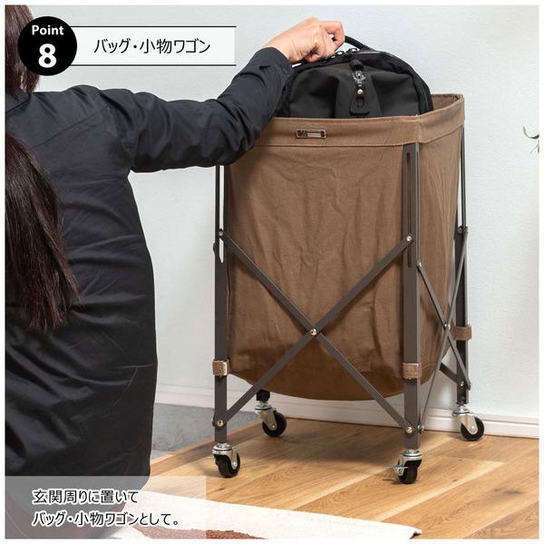 フォールディングバスケットワゴン MIP-74 カート キャスター付き  折りたたみ コンパクト 省スペース スリム | 東谷 | 12