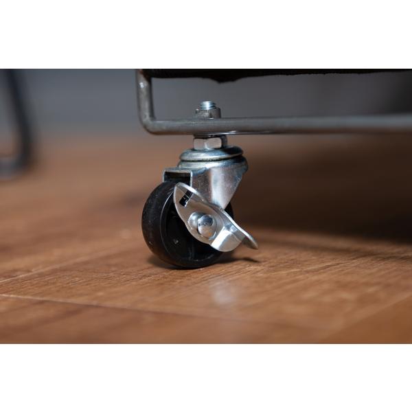 フォールディングワゴン M MIP-82BK 2段 ワゴン カート キャスター付き  折りたたみ コンパクト 省スペース スチール おしゃれ | 東谷 | 15