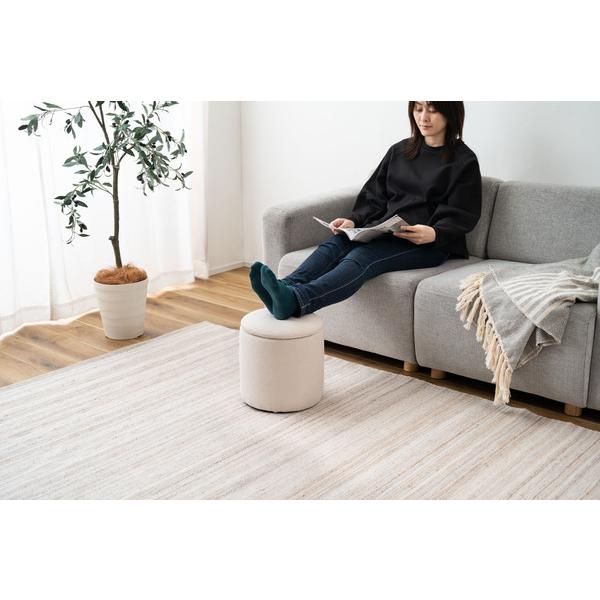 東谷 スツール MYS-604 丸椅子 ラウンド 腰掛 イス オットマン 収納可