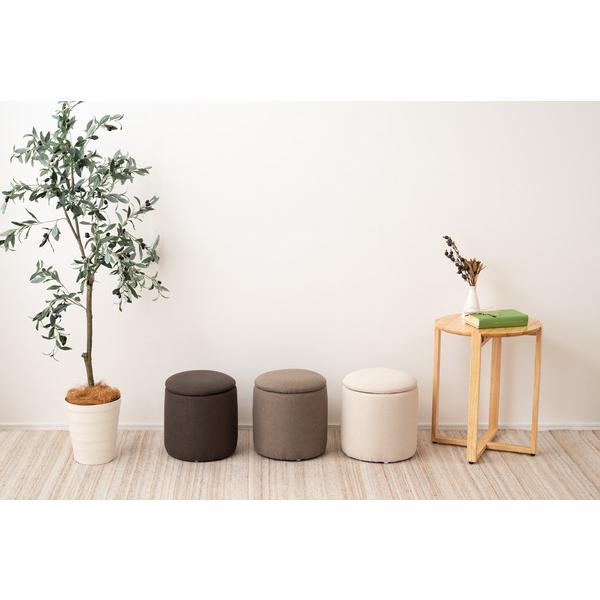 東谷 スツール MYS-604 丸椅子 ラウンド 腰掛 イス オットマン 収納可