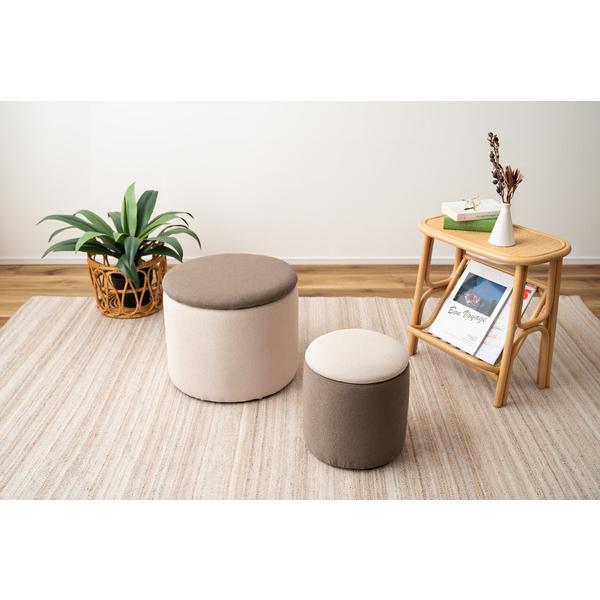 東谷 スツール MYS-605 丸椅子 ラウンド 腰掛 イス オットマン 収納可