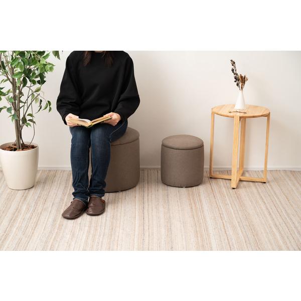 東谷 スツール MYS-605 丸椅子 ラウンド 腰掛 イス オットマン 収納可