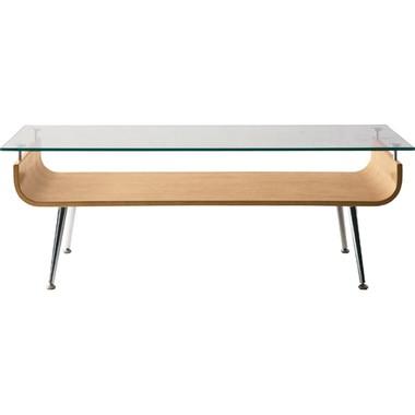 ガラステーブル NET-301 ナチュラル センターテーブル リビングテーブル ローテーブル ソファーテーブル 96cm幅 雑誌置き リモコン収納 ブラウン ナチュラル | 東谷 | 01