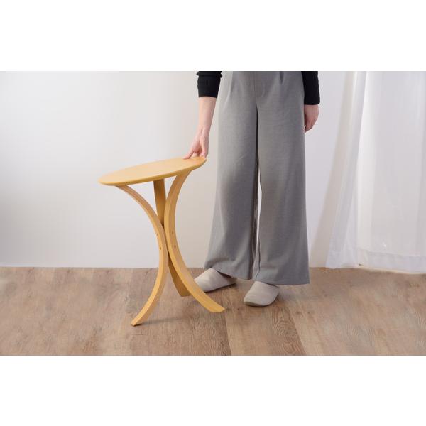 サイドテーブル NET-410 丸型 円形 ベッドサイド ソファサイド ソファテーブル 木製 おしゃれ ナイトテーブル 北欧 インテリア 雑貨 ブラウン ナチュラル | 東谷 | 09