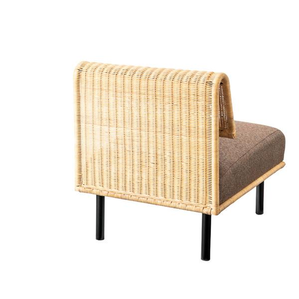 サンドラー NRS-501A ソファ ソファー 1人掛 ロータイプ インテリア リゾートソファ ガーデンチェア パーソナルソファ アイアン脚 | 東谷 | 02