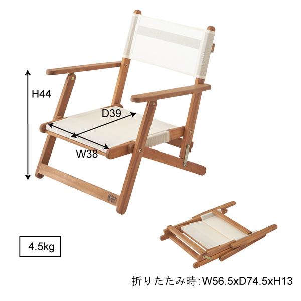フォールディングチェア NX-511 折りたたみ椅子 アウトドア 天然木 アカシア 木製 持ち運び ガーデン BBQ | 東谷 | 02