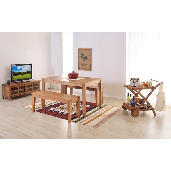 アルンダ ベンチ NX-716 幅134cm リビング ダイニング 食卓 イス カフェ アメリカン アンティーク アカシア 天然木 飲食店 店舗 カフェ ラウンジ ロビー ホテル | 東谷 | 05