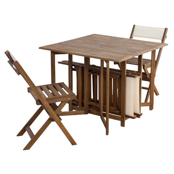 クリコ ダイニング5点セット NX-930 テーブル セット 折りたたみ カフェ風 エクステリア テラス バルコニー | 東谷 | 06