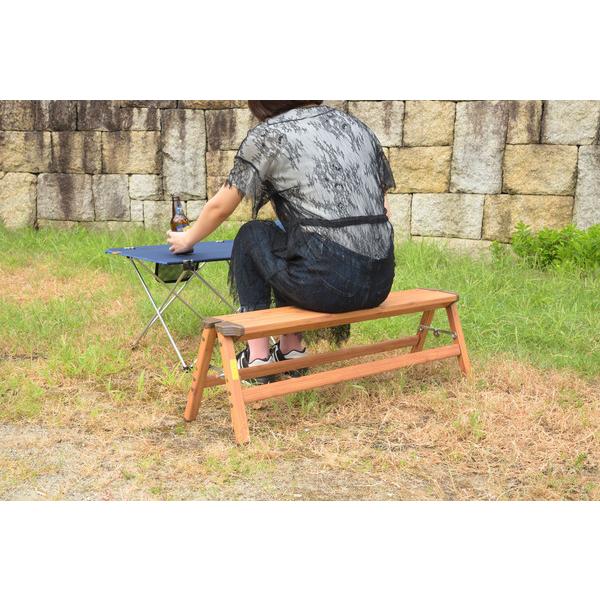 ステップワイドスツール PC-404  スツール 踏み台 脚立 ベンチ アウトドア キャンプ 庭 ガーデン 洗車 | 東谷 | 07