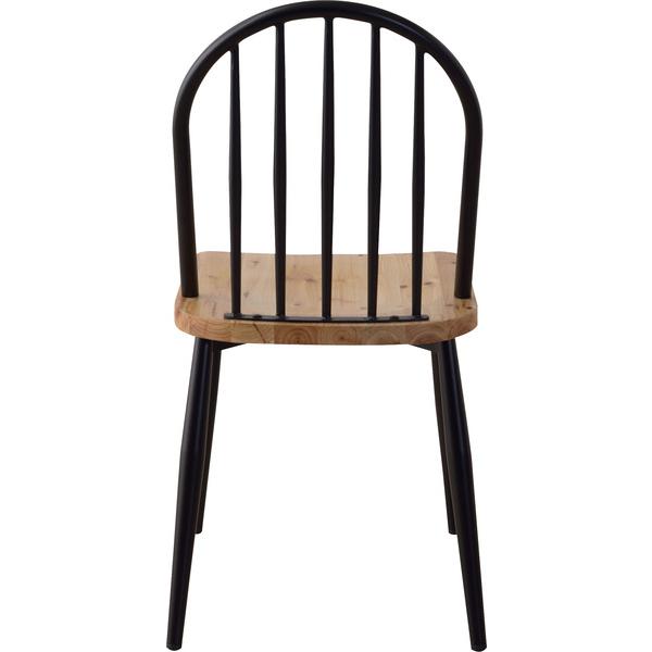 ワーカー チェア PC-675BK ダイニング 天然木 スチール ナチュラル ブラック スタイリッシュ 店舗 カフェ ラウンジ ロビー ホテル | 東谷 | 03