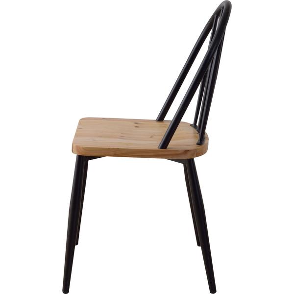 ワーカー チェア PC-675BK ダイニング 天然木 スチール ナチュラル ブラック スタイリッシュ 店舗 カフェ ラウンジ ロビー ホテル | 東谷 | 05