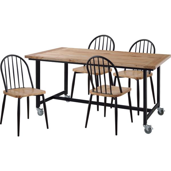 ワーカー チェア PC-675BK ダイニング 天然木 スチール ナチュラル ブラック スタイリッシュ 店舗 カフェ ラウンジ ロビー ホテル | 東谷 | 06