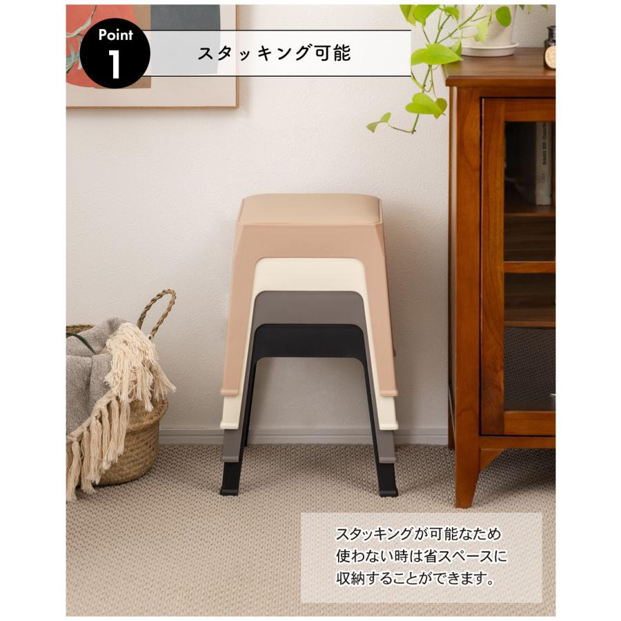 スツール PC-731 スタッキングスツール スタッキング 積み重ね チェア 椅子 シンプル 腰掛 ポリプロピレン 背もたれなし 完成品 省スペース 来客用 モダン | 東谷 | 07