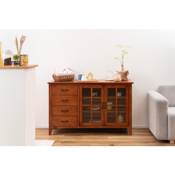 ティンバー キャビネット PM-308 食器棚 キッチン 収納 チェスト レトロ モダン 飾り棚 戸棚 サイドボード | 東谷 | 08