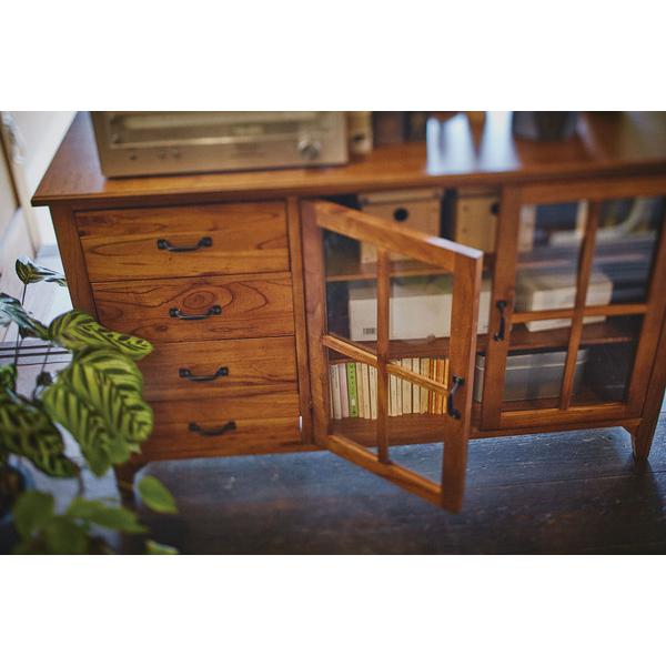 ティンバー キャビネット PM-308 食器棚 キッチン 収納 チェスト レトロ モダン 飾り棚 戸棚 サイドボード | 東谷 | 04